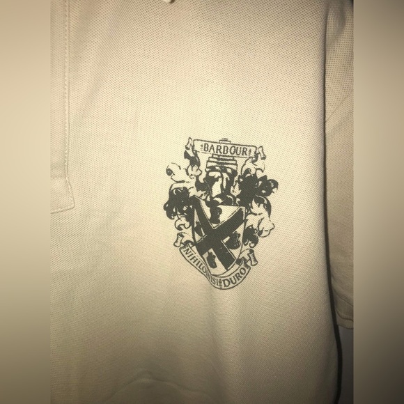 Vintage Mens beige Barbour polo shirt - Picture 3 of 5